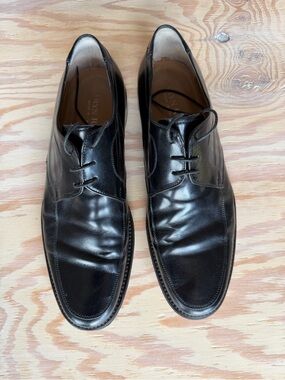Taryn Rose Black Leather Derby Oxfords